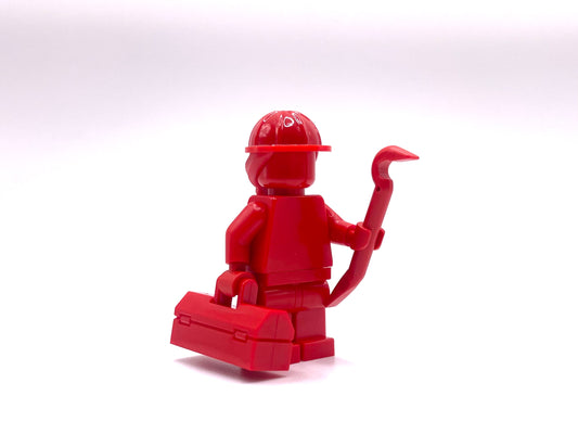 Monochrome Red Construction Lady Figure (RARE)