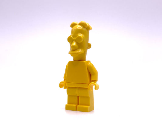 Monochrome Unprinted  The Simpsons Professor Frink Minifigure (RARE)